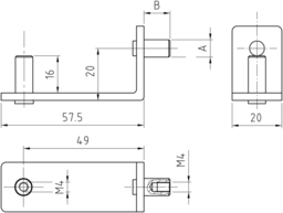 Sketch Hanging shelf support+2 pins