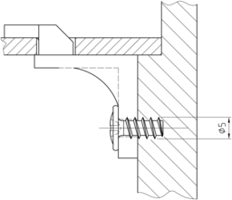 Immagine dell'applicazione Beschlagschraube mit Eurogewinde für Schubkastenblenden