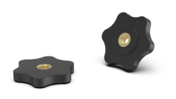 Articolo immagine Sterngriff mit montierter Mutter, flache Form, Durchmesser 50 mm