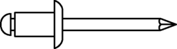 Skizze 2 JD-Blindniete Alu/Stahl Standard (Flachkopf)
