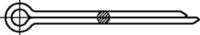 Skizze 2 Splinte A2 DIN EN ISO 1234 (ehemals DIN 94)