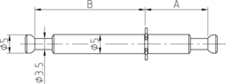 Schizzo Center wall bolt w.ring