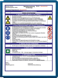 Articolo immagine Sichttafel PP m.Profilrahmen dunkelblau