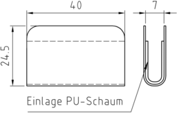 Schizzo Adh. U-profile counter plate