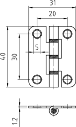 Schizzo flap hinge