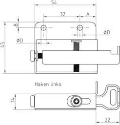 Schizzo Cabinet hanger all-metal LI