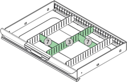 Schizzo Schubladenunterteilungsmaterial 3-tlg.Er