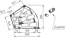 Schizzo 3-piece shö cabinet fitting