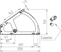 Schizzo shö cabinet fitting 1 piece