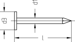 Skizze Dachpappstifte/Breitkopfstifte Form B