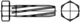 Skizze 2 Gewinde-Schneidschrauben mit Sechskantkopf, Form A