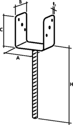 Schizzo Column base PDL SIMPSON