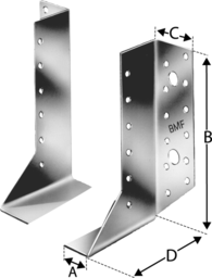 Schizzo Joist hanger BSN 2P SIMPSON