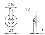 Schizzo Round plate w.1 hole