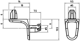 Schizzo Shelf support type 2 mini
