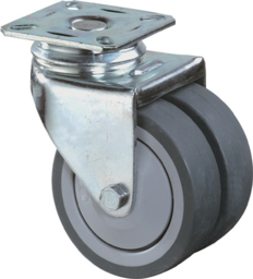 Article picture Doppel-Lenkrolle 50mm 60kg o.Festst.Gum.