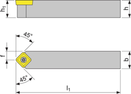 Schizzo Klemmdrehhalter SSDCN 1212 F09 vern.Auße