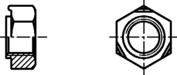Croquis 2 Écrou à souder hexagonal