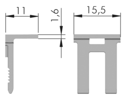 Sketch Upper part CUBIC glas.fl.door
