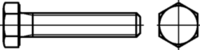 Croquis 2 DIN 933 / ISO 4017 Sechskantschrauben Alu mit Gewinde bis Kopf, DIN 933