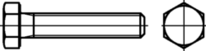 Croquis 2 DIN 933 / ISO 4017 Sechskantschrauben Alu mit Gewinde bis Kopf, DIN 933