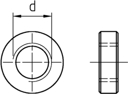 Skizze Rundmuttern mit Trapezgewinde