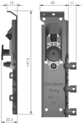 Schizzo Cabinet hanger LIBRA H3 LI