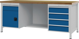 Image de l'article Werkbank signalblau lichtgrau B2000xH859