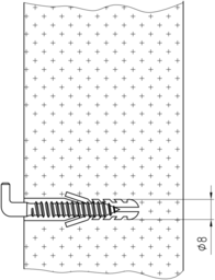 Anwendungsbild Schraubhaken Art. 9 Kreuzschlitz-H