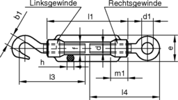 Schizzo Turnbuckle MU+hook+eye