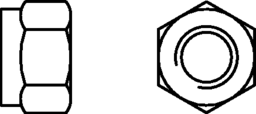 Schizzo 2 Hex lock nut Form V DIN980