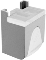 Artikelbild Glasbodenträger KUBIC zum Anschrauben mit weicher KS-Auflage (transparent)