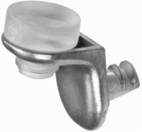 Artikelbild Bodenträger Zamak mit 1 Zapfen 5 mm und KS-Auflage für Glasböden
