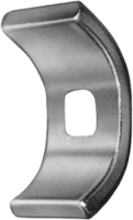 Articolo immagine Gebogene Platten für Bohrungen Durchmesser 35 mm mit Loch 6,5 x 6,5 mm für Arbeitsplattenverbinder