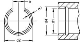 Schizzo Round wire snap ring form A