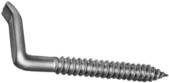 Artikelbild Schraubhaken ohne Schlitz mit angewinkelter Lasche Laschenhöhe 23 mm