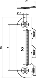 Sketch Bed hook No.II w.2 holes