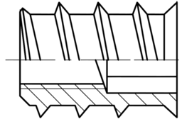 Skizze 2 Verbundmuffen, Stahl, mit Innensechskant und Bund