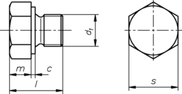 Esquisse Vis de verrouillage à six pans forme A