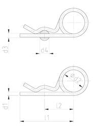 Esquisse Goupille à ressort double