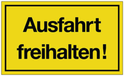 Article picture Hinweiszeichen Ausfahrt freihalten! L250