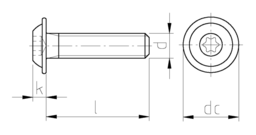 Sketch HRKO SHR+I6R+BND3 a.ISO 7380-2