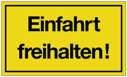 Articolo immagine Hinweiszeichen Einfahrt freihalten! L250