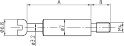 Schizzo GWD-Pin longitudinal lock. M4