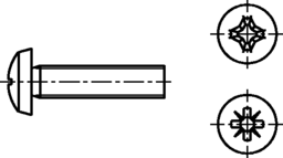 Skizze 2 Linsenschrauben mit Kreuzschlitz H A4