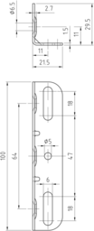 Sketch Metal bracket w.3 round holes