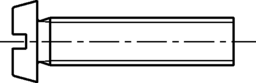 Skizze 2 Zylinderschrauben 4.8 mit Schlitz DIN EN ISO 1207