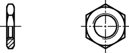 Croquis 2 Ecrou hexagonal bas DIN 936