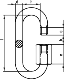 Schizzo Kettenschnellverschluss Gr.10 Innen-H.70