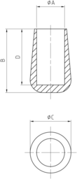 Schizzo Cover cap f.round tube